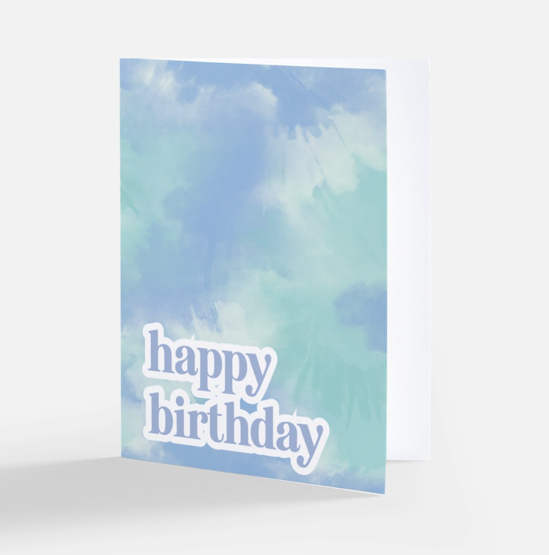 Blue Tie-Dye Birthday Card